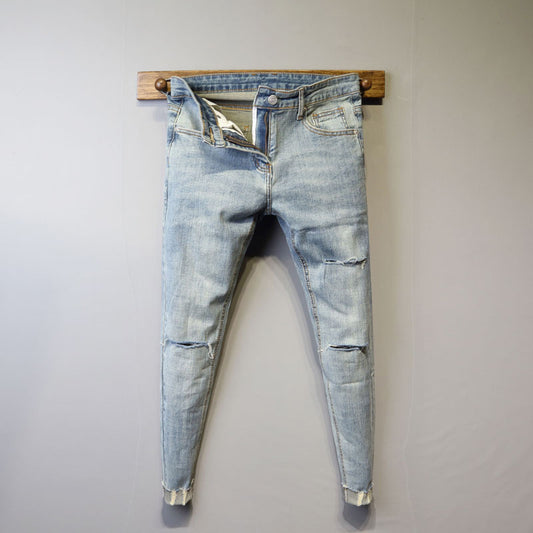 Light Blue Retro Slim Jeans