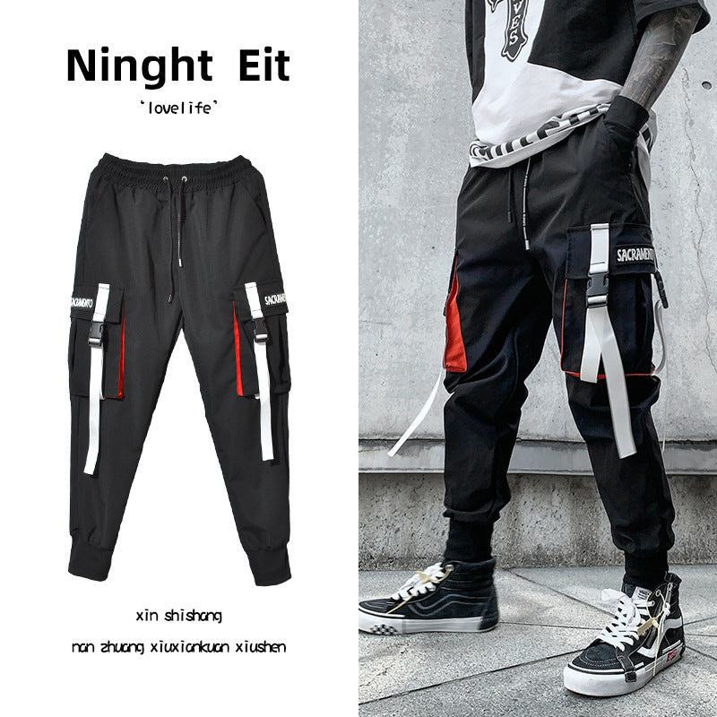 Autumn New Men's Japanese Loose Version Tooling Trousers