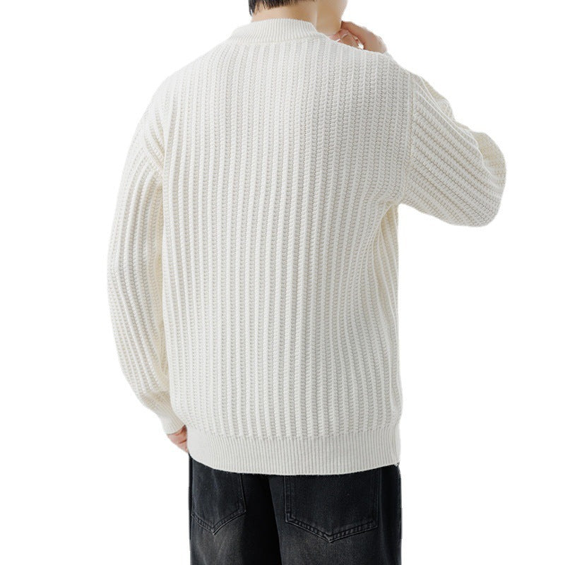 Autumn And Winter New Men's Knitwear Sweater Fashion Trend Round Neck